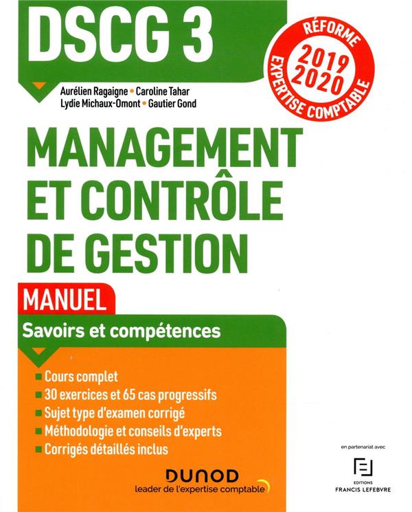 DSCG 3 ; management et contrôle de gestion ; manuel ; savoirs et compétences (édition 2019/2020)