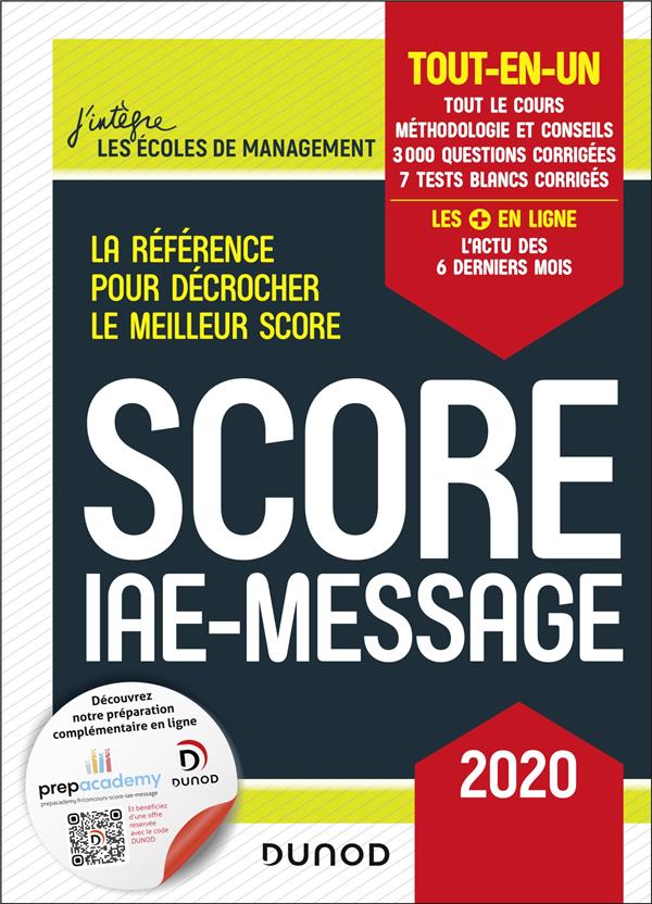 Score IAE message ; tout-en-un (édition 2020)