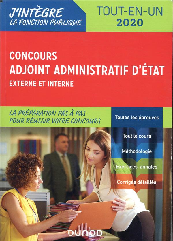 Concours adjoint administratif d'Etat ; externe et interne ; tout-en-un (édition 2020)