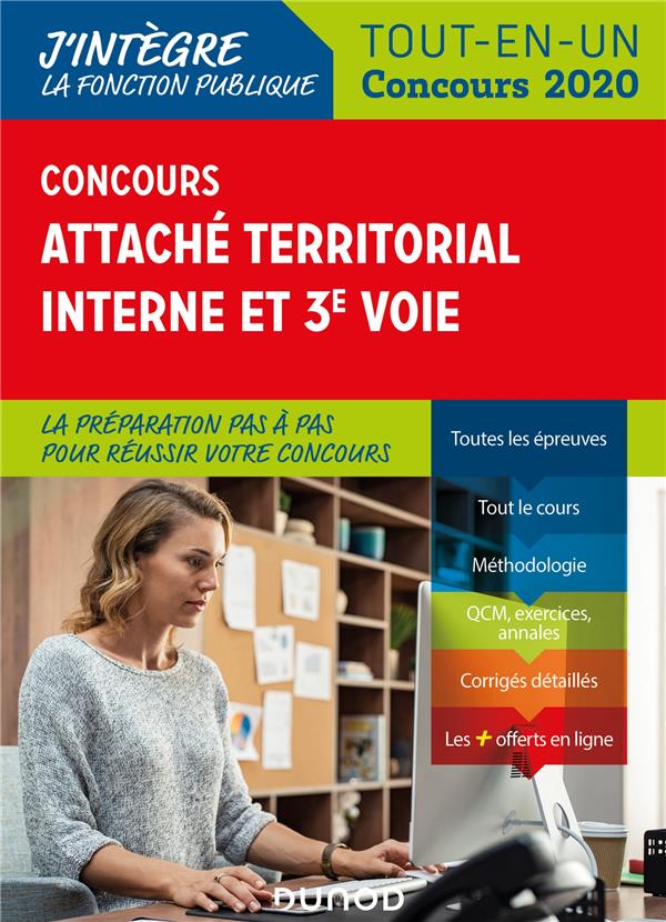 Concours attaché territorial interne et 3e voie ; tout-en-un (édition 2020)