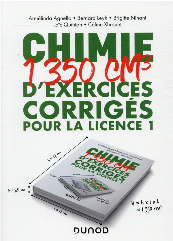 Chimie : 1350 cm3 d'exercices corrigés pour la licence 1