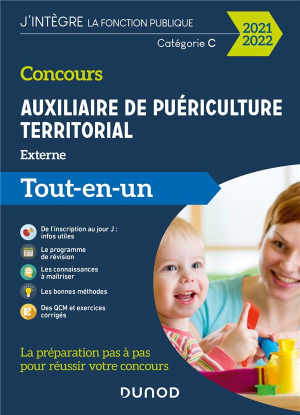 Concours auxiliaire de puériculture territorial ; externe ; tout-en-un (édition 2021/2022)