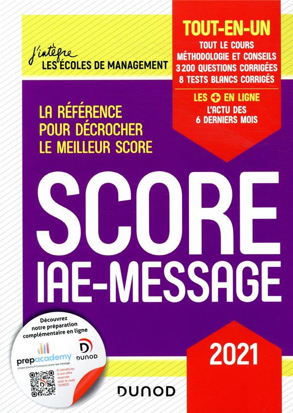 Score IAE-Message ; tout-en-un (édition 2021)