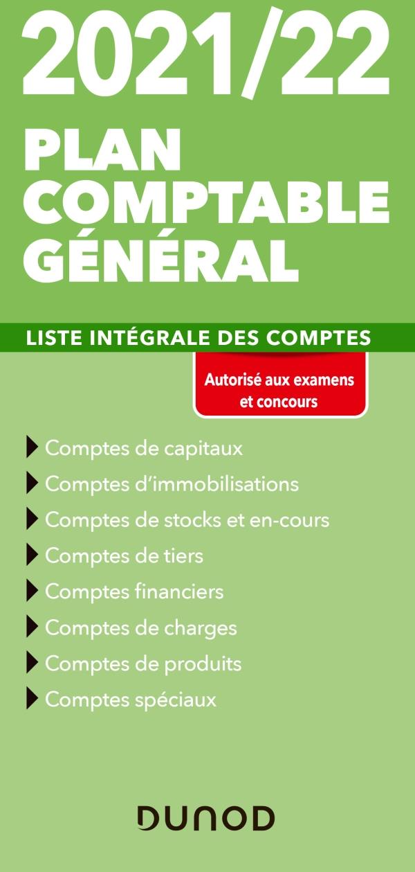 Plan comptable général ; liste intégrale des comptes (édition 2021/2022)