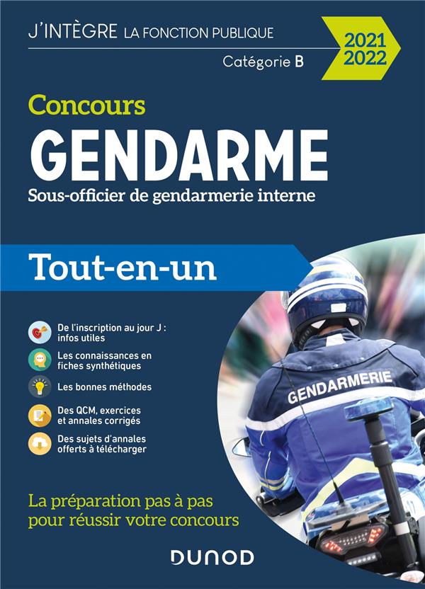 Concours gendarme sous-officier de gendarmerie interne ; tout-en-un (édition 2021/2022)