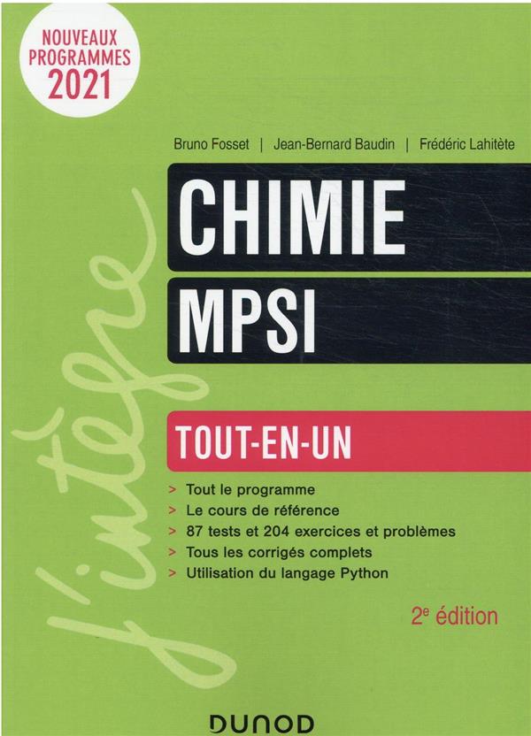 Chimie MPSI : tout-en-un (2e édition)