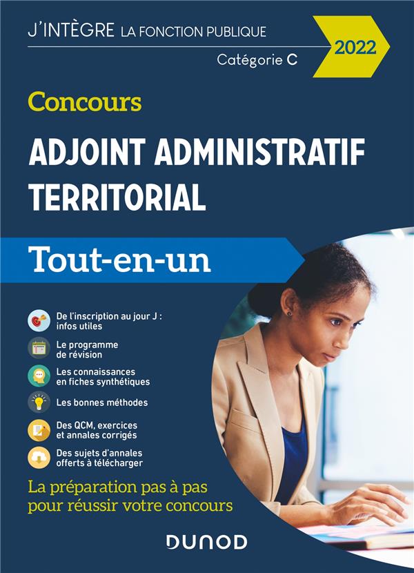Concours adjoint administratif territorial ; catégorie C ; tout-en-un (édition 2022)