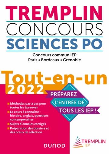 Tremplin concours Sciences Po ; tout-en-un ; concours commun IEP, Paris, Bordeaux, Grenoble (édition 2022)