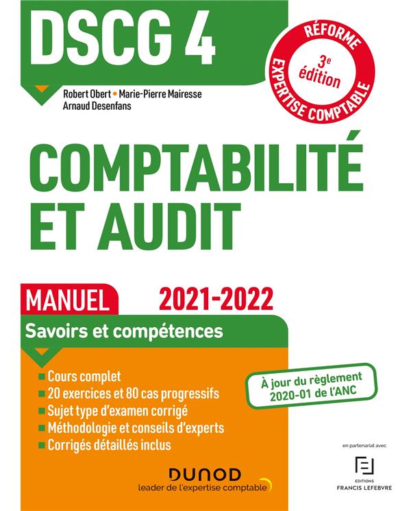 DSCG 4 : comptabilité et audit ; manuel (édition 2021/2022)