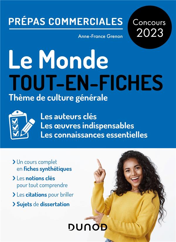 Le monde ; prépas commerciales tout-en-fiches ; culture générale ; concours 2023