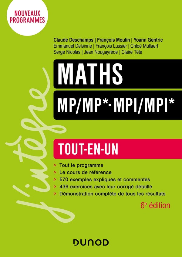 Maths ; MP/MP*-MPI/MPI* ; tout-en-un (6e édition)