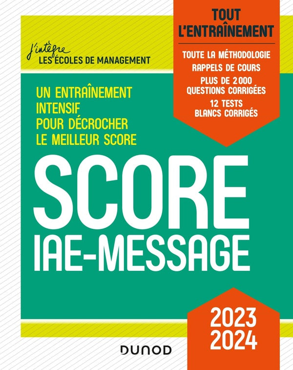 Score IAE-Message ; tout l'entraînement (édition 2022/2023)