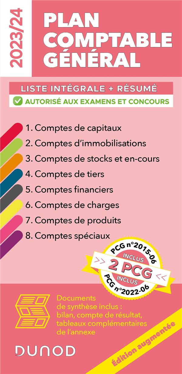 Plan comptable général : liste intégrale des comptes + le résumé du plan de comptes (édition 2023/2024)