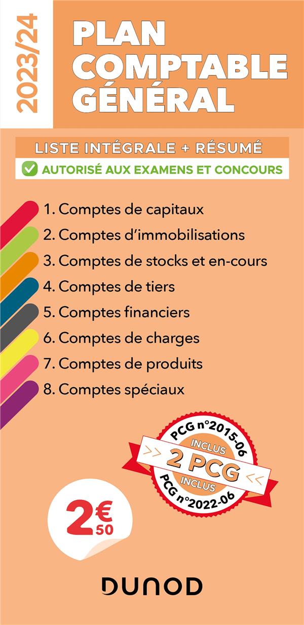 Plan comptable général : liste intégrale des comptes + le résumé du plan de comptes (édition 2023/2024)