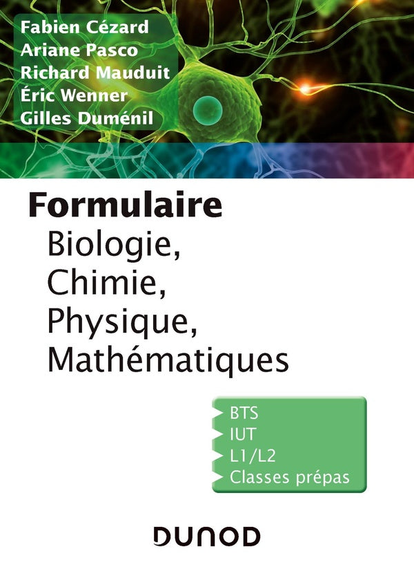 Formulaire de biologie, chimie, physique, mathématiques