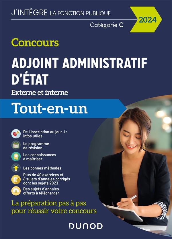 Concours adjoint administratif d'Etat ; externe et interne ; tout-en-un (édition 2024)