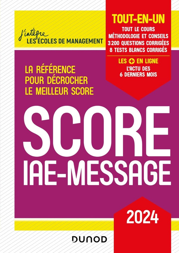 Score IAE-Message ; tout-en-un (édition 2024)