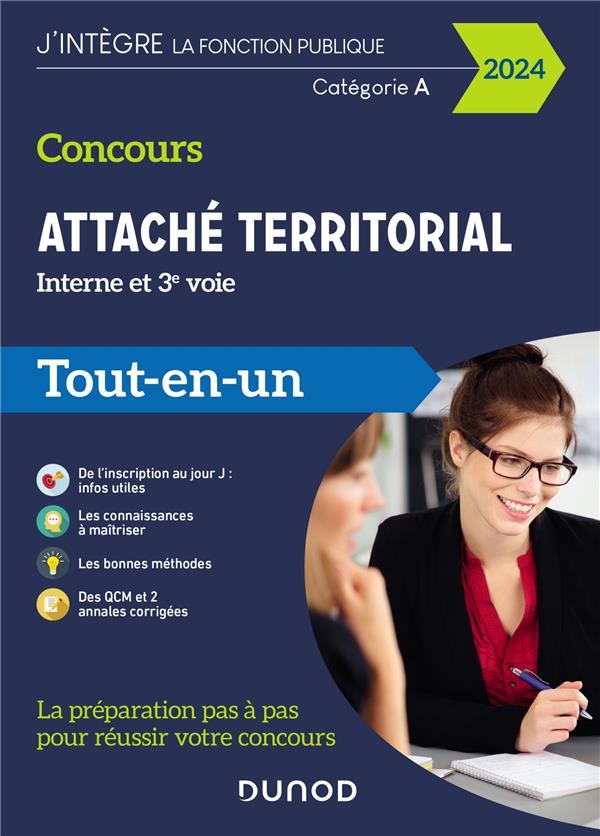 Concours attaché territorial ; Interne et 3e voie ; Catégorie A ; Tout-en-un (édition 2024)