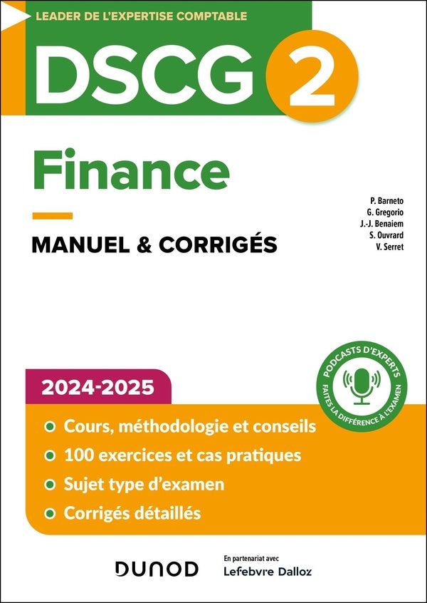 DSCG 2 : Finance ; Manuel & corrigés (édition 2024/2025)