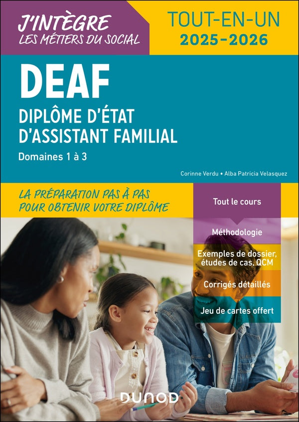 DEAF : Diplôme d'État d'assistant familial ; Domaines 1 à 3 ; Tout-en-un (édition 2025/2026)