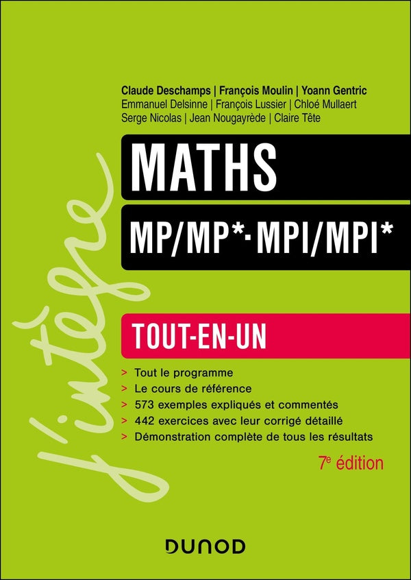 Maths ; MP/MP*-MPI/MPI* ; Tout-en-un (7e édition)