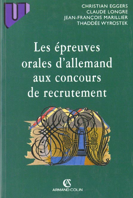 L'epreuve orale d'allemand aux concours