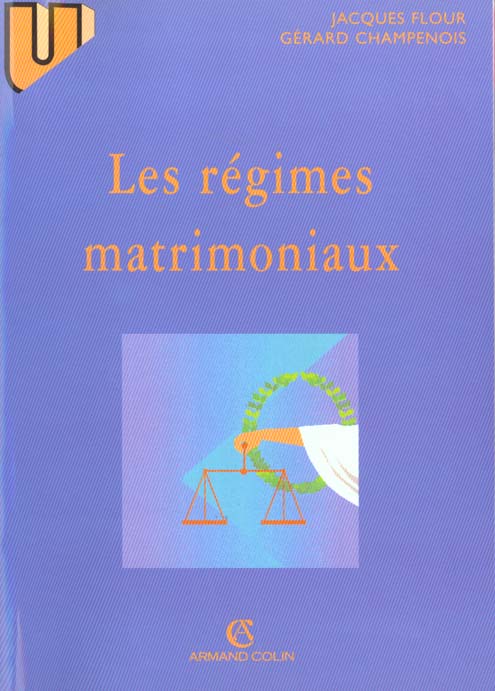 Les regimes matrimoniaux ; 1e edition