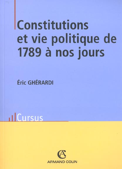 Constitutions et vie politique de 1789 à nos jours