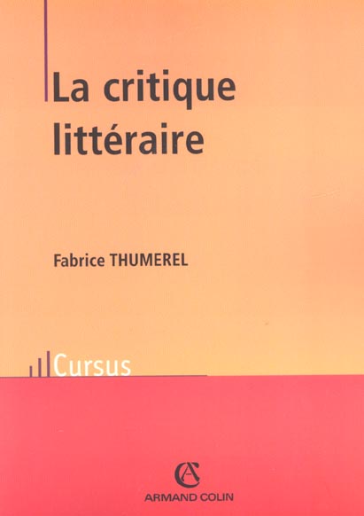 La critique litteraire