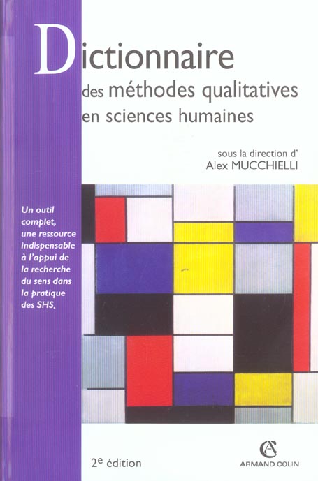 Dictionnaire des methodes qualitatives en sciences humaines (2e édition)