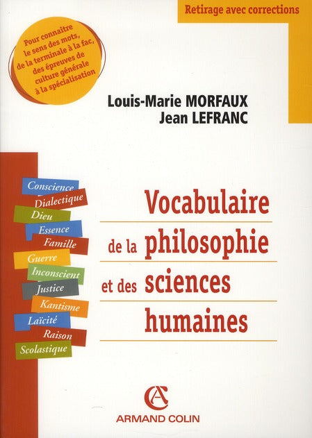 Nouveau vocabulaire de la philosophie et des sciences humaines (6e édition)