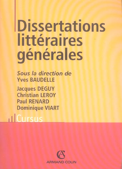 Dissertations litteraires generales (édition 2005)