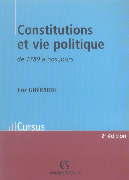 Constitutions et vie politique de 1789 à nos jours