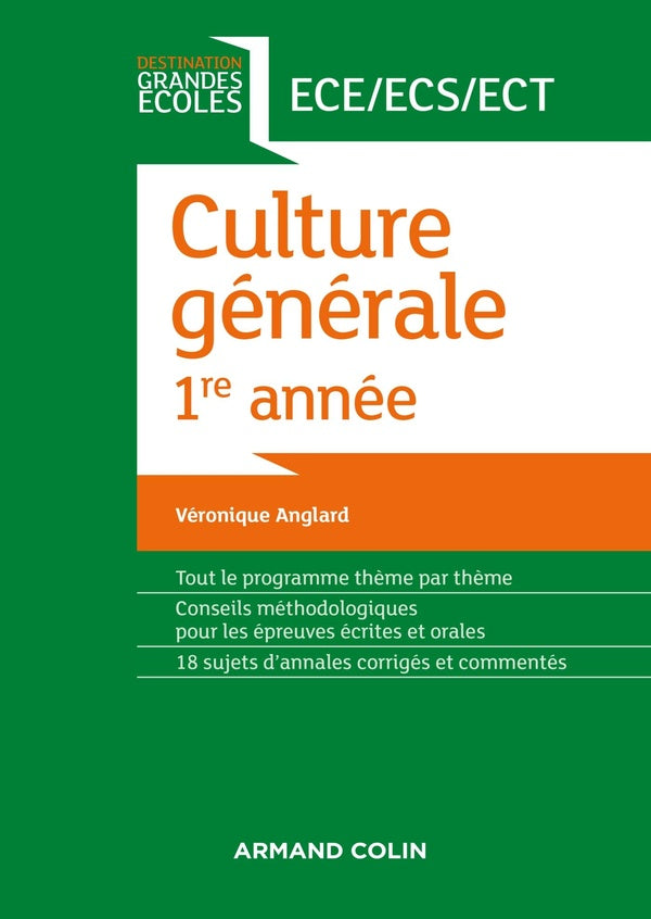 Culture générale ; 1re année ece/ecs/ect
