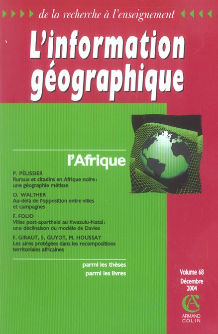 L'information géographique n.68 : l'Afrique