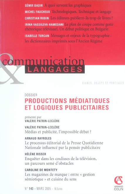 COMMUNICATION ET LANGAGES n.143