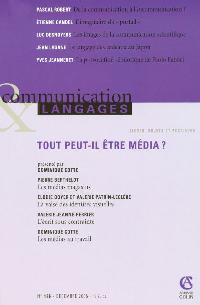 COMMUNICATION ET LANGAGES n.146 (édition 2005)