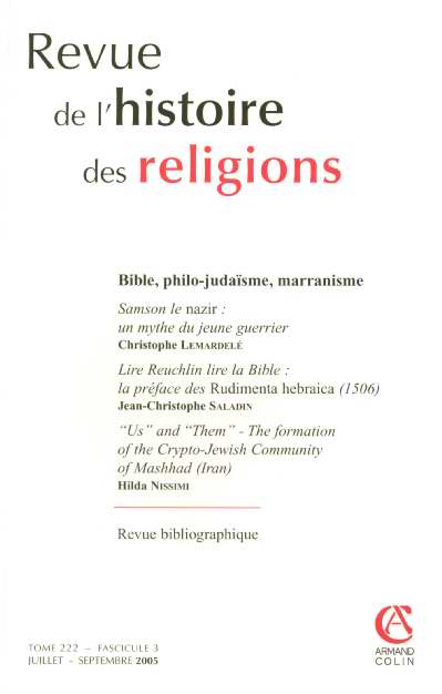 Histoire des religions t.222 ; bible, philo-judaisme, marranisme