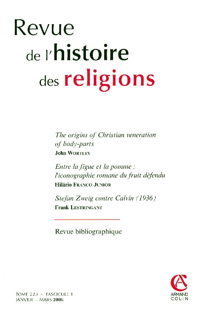 Revue de l'histoire des religions t.223