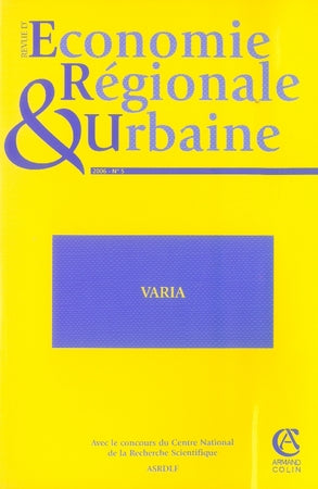 économie régionale et urbaine (édition mai 2006)
