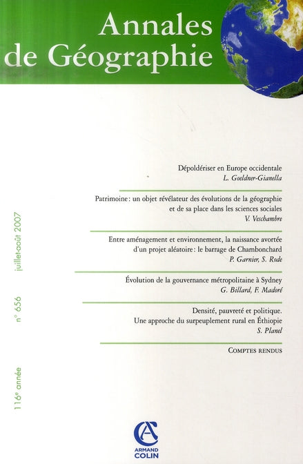 Revue Annales de géographie : les territoires de la biodiversité