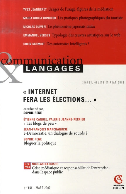 COMMUNICATION ET LANGAGES n.151 : communication et langages n.151