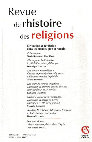 Revue de l'histoire des religions n.224/2