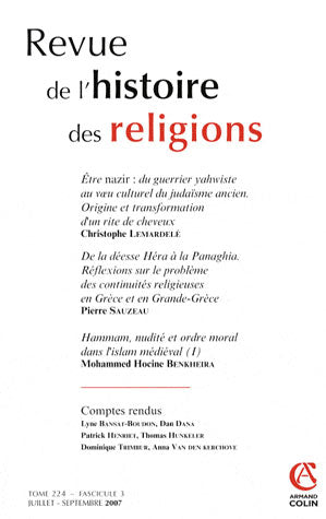 Revue de l'histoire des religions n.224/3