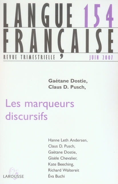 Les marqueurs discursifs