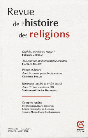 Revue de l'histoire des religions n.225/1