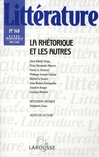 Litterature n 149 (1/2008) la rhetorique et les autres