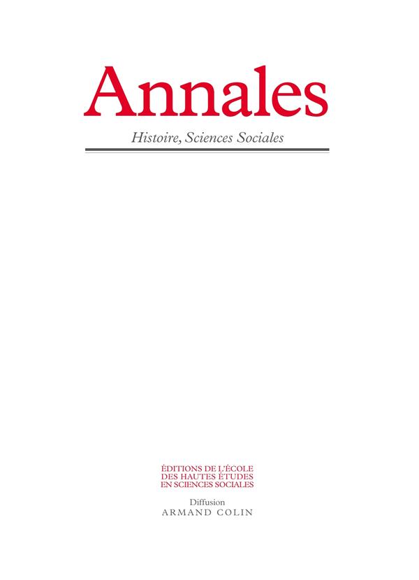 Annales. histoire, sciences sociales - vol. 64 (5/2009)