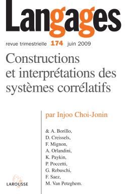Langages n 174 (2/2009) constructions et interpretations des systemes correlatifs