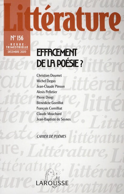 Effacement de la poésie ?